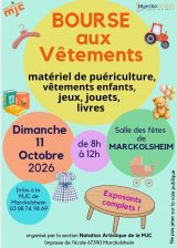 Affiche de Bourse matériel et vêtements de puériculture
